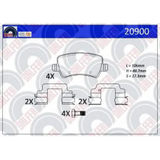 20900 GALFER Комплект тормозных колодок, дисковый тормоз