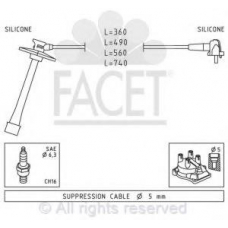 4.9395 FACET Ккомплект проводов зажигания