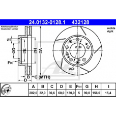 24.0132-0128.1 ATE Тормозной диск
