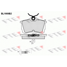 BL1669B2 FTE Комплект тормозных колодок, дисковый тормоз