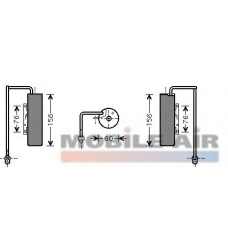 3700D453 VAN WEZEL Осушитель, кондиционер