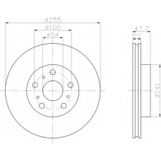 8DD 355 103-581 HELLA Тормозной диск