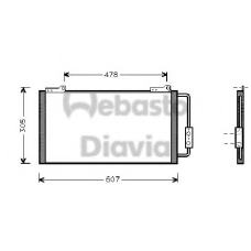 82D0225141A WEBASTO Конденсатор, кондиционер
