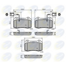 CBP11758 COMLINE Комплект тормозных колодок, дисковый тормоз