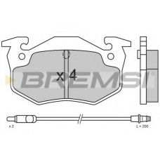 BP2338 BREMSI Комплект тормозных колодок, дисковый тормоз