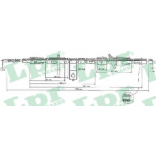 C0319B LPR Трос, стояночная тормозная система