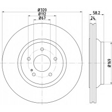 8DD 355 113-992 HELLA PAGID Тормозной диск