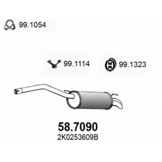 58.7090 ASSO Глушитель выхлопных газов конечный