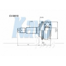 CV-9018 KAVO PARTS Шарнирный комплект, приводной вал