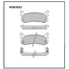 ADB3822 Allied Nippon Тормозные колодки