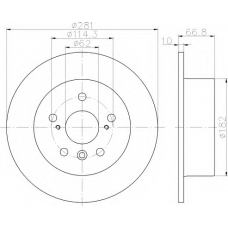 8DD 355 119-671 HELLA Тормозной диск