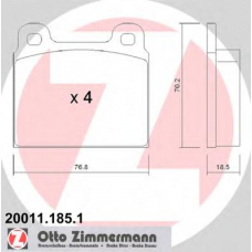 20011.185.1 ZIMMERMANN Комплект тормозных колодок, дисковый тормоз