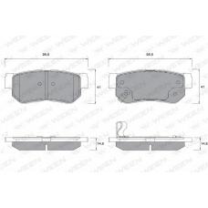 151-1133 WEEN Комплект тормозных колодок, дисковый тормоз