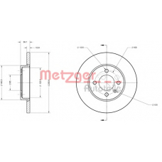 6110056 METZGER Тормозной диск