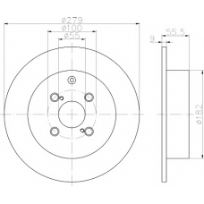 8DD 355 110-511 HELLA PAGID Тормозной диск