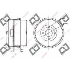 BR1091 DJ PARTS Тормозной барабан