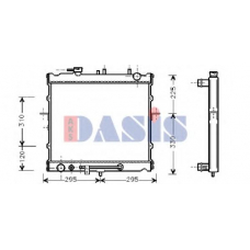 510140N AKS DASIS Радиатор, охлаждение двигателя