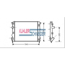 0916901 KUHLER SCHNEIDER Радиатор, охлаждение двигател