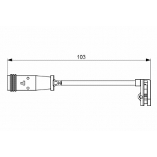 1 987 473 037 BOSCH Сигнализатор, износ тормозных колодок