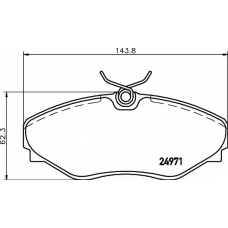 8DB 355 020-731 HELLA Комплект тормозных колодок, дисковый тормоз