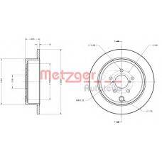 6110099 METZGER Тормозной диск