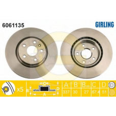 6061135 GIRLING Тормозной диск