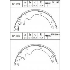 K1246 ASIMCO Комплект тормозных колодок