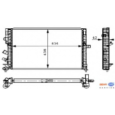 8MK 376 711-211 HELLA Радиатор, охлаждение двигателя