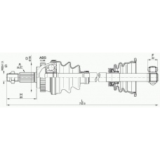 DRS6278.00 OPEN PARTS Приводной вал