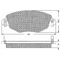 10660 BSF Комплект тормозных колодок, дисковый тормоз