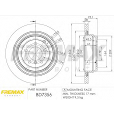 BD-7356 FREMAX Тормозной диск