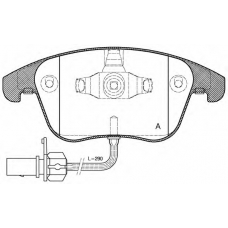 BPA1219.11 OPEN PARTS Комплект тормозных колодок, дисковый тормоз