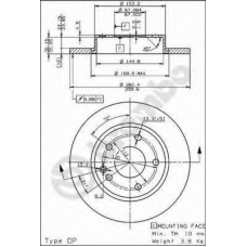 08.7358.11 BREMBO Тормозной диск