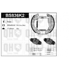 BS836K2 QUINTON HAZELL Комплект тормозов, барабанный тормозной механизм