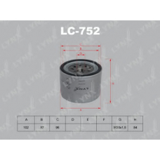 LC-752 LYNX Фильтр масляный
