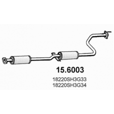 15.6003 ASSO Средний глушитель выхлопных газов