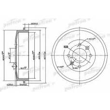 PDR1126 PATRON Тормозной барабан