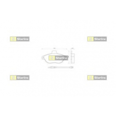 BD S082 STARLINE Комплект тормозных колодок, дисковый тормоз