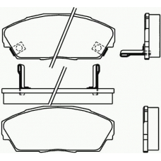 P 28 013 BREMBO Комплект тормозных колодок, дисковый тормоз