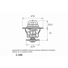 1.186.84 BEHR Термостат, охлаждающая жидкость