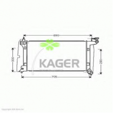31-1135 KAGER Радиатор, охлаждение двигателя