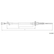 18.3500 CABOR Трос, управление сцеплением