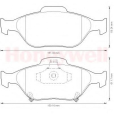 572576B BENDIX Комплект тормозных колодок, дисковый тормоз