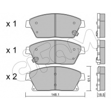 822-839-0 CIFAM Комплект тормозных колодок, дисковый тормоз