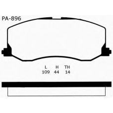 J PA-896AF JAPANPARTS Комплект тормозных колодок, дисковый тормоз