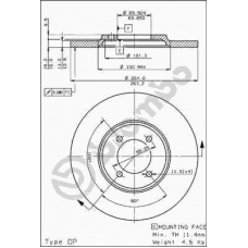 08.2557.50 BREMBO Тормозной диск