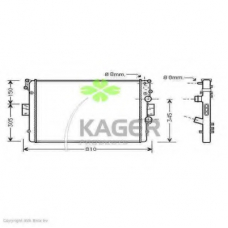31-0540 KAGER Радиатор, охлаждение двигателя