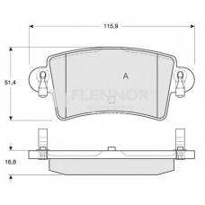 FB210859 FLENNOR Комплект тормозных колодок, дисковый тормоз