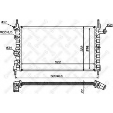 10-25223-SX STELLOX Радиатор, охлаждение двигателя