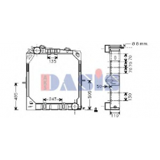 130610N AKS DASIS Радиатор, охлаждение двигателя